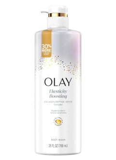 Olay Olay Body Wash for Women, Elasticity Boosting, Collagen Peptide Serum Complex, Renews Moisture, Vitamin B3 Lameller Technology, For All Skin Types, 26 fl oz  - Image 1