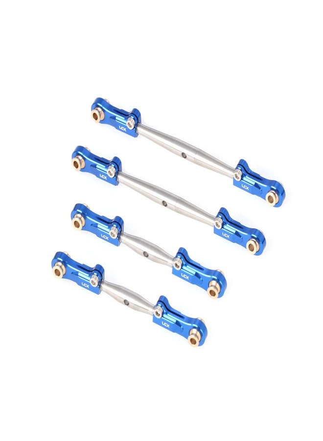 LCX Racing 1/10 RC Crawler Car Stainless Steel Suspension Front Steering Link Set Rear Link Set 4pcs for RC Truck Arrma Fury, Upgrades Parts Accessories (Blue) - Image 1