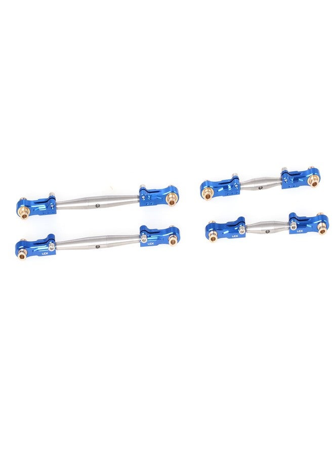 LCX Racing 1/10 RC Crawler Car Stainless Steel Suspension Front Steering Link Set Rear Link Set 4pcs for RC Truck Arrma Fury, Upgrades Parts Accessories (Blue) - Image 4