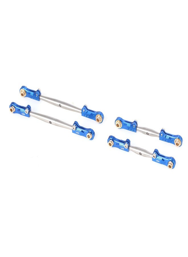 LCX Racing 1/10 RC Crawler Car Stainless Steel Suspension Front Steering Link Set Rear Link Set 4pcs for RC Truck Arrma Fury, Upgrades Parts Accessories (Blue) - Image 5