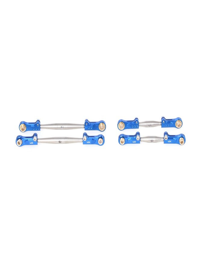LCX Racing 1/10 RC Crawler Car Stainless Steel Suspension Front Steering Link Set Rear Link Set 4pcs for RC Truck Arrma Fury, Upgrades Parts Accessories (Blue) - Image 3