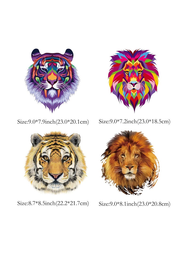 Generic 4 LION FACE PICTURE HEAT TRANSFER STICKER FOR DIFFERENT CLOTH CAN APPLY USING HOT IRON - Image 5