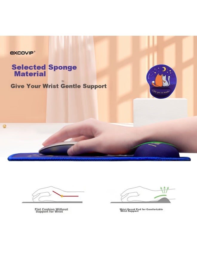 Exco Mouse Pad Wrist Rest, Memory Foam Large Size With Locking Edge, Cartoon Anime Design, For Laptop, Office, Gaming, Wrist Pad Pillow 9100 - Image 5