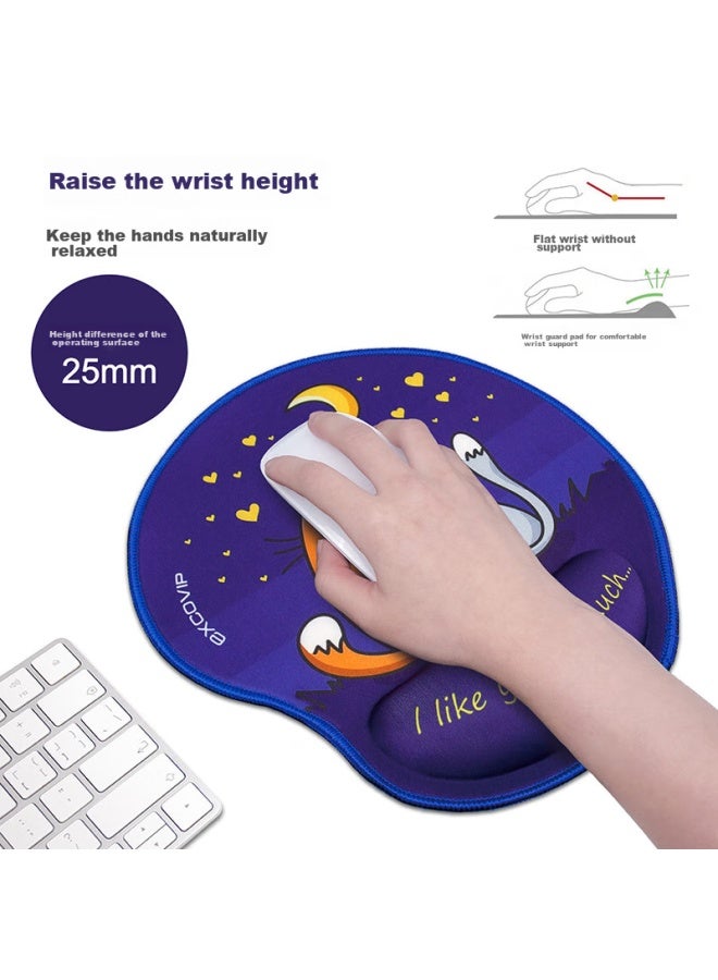 Exco Mouse Pad Wrist Rest, Memory Foam Large Size With Locking Edge, Cartoon Anime Design, For Laptop, Office, Gaming, Wrist Pad Pillow 9100 - Image 4