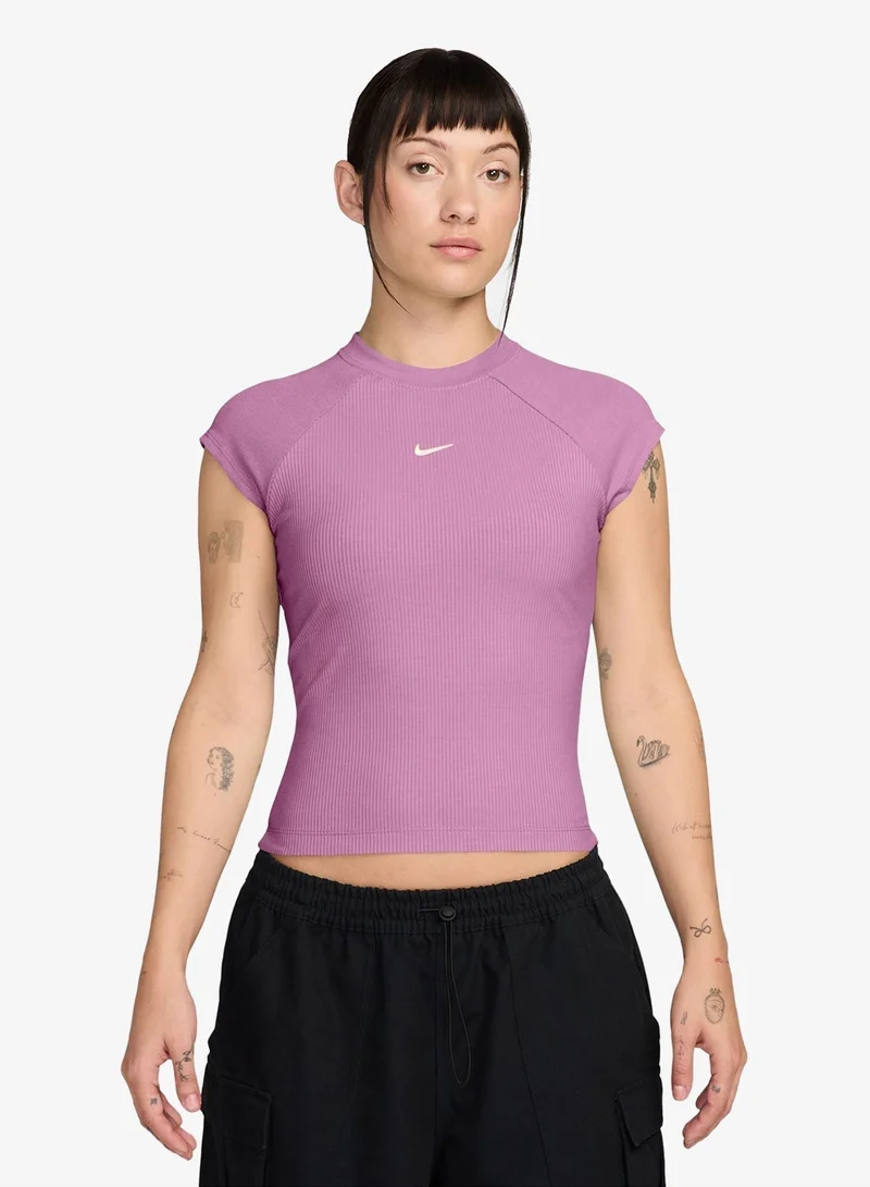 Nike Nsw Chill Knit Ribbed Top