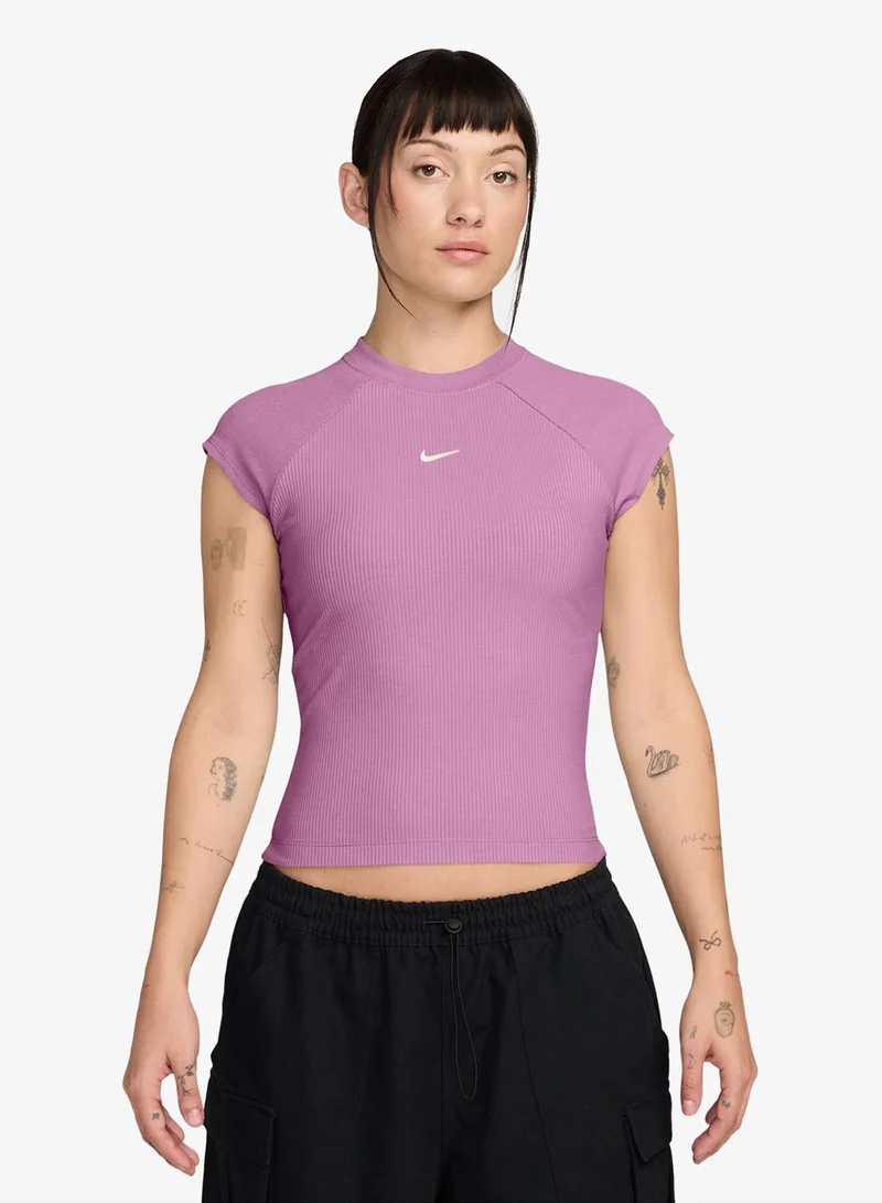 Nike Nsw Chill Knit Ribbed Top