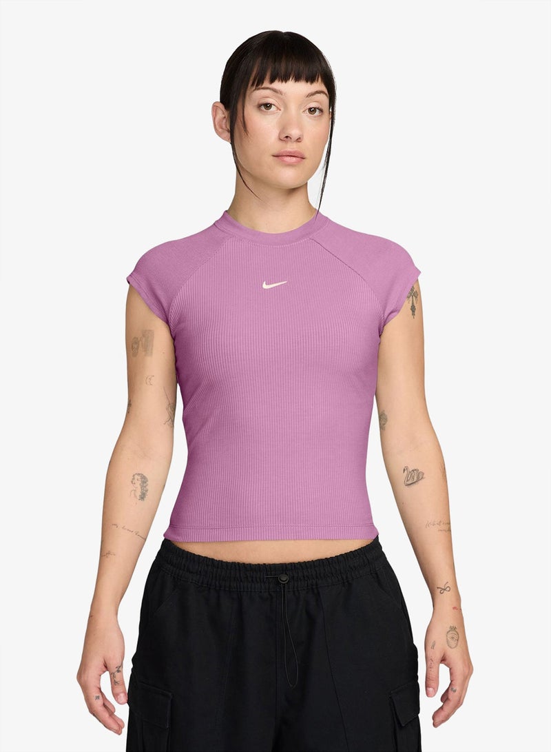 Nike Nsw Chill Knit Ribbed Top - Image 1