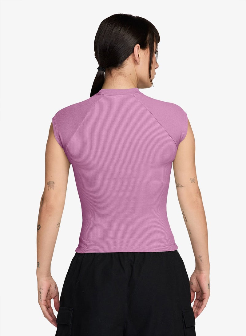 Nike Nsw Chill Knit Ribbed Top - Image 2
