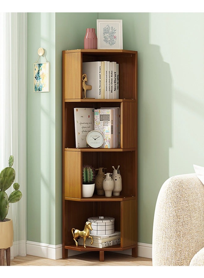 keke 4 Tier  Corner Bookshelf Bookcase Display for Living Room, Home and Office - Image 2