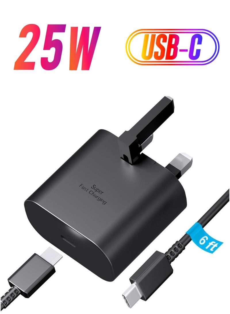 ELTRAZONE 25W USB-C Fast Charger with 6FT Cable for Samsung Galaxy S24/S23/S22 Series – Super Fast Wall Charger - Image 1
