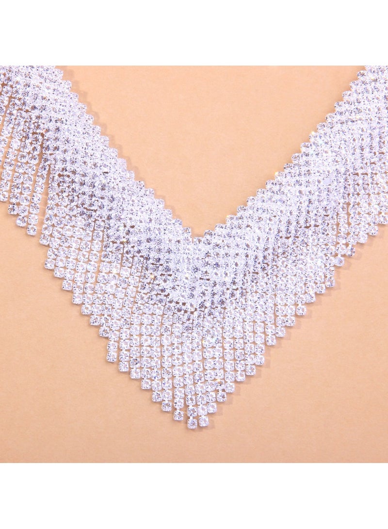 Mark Fairwhale Micro Inlaid Zircon Tassel Necklace Four Piece Set - Image 3