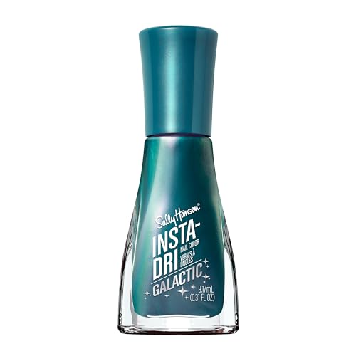 Sally Hansen InstaDri Galactic Nail Polish Quick Dry Long Lasting StreakFree Shine SemiOpaque Shimmery 115 AstroNautical Teal Nail Color - Image 1