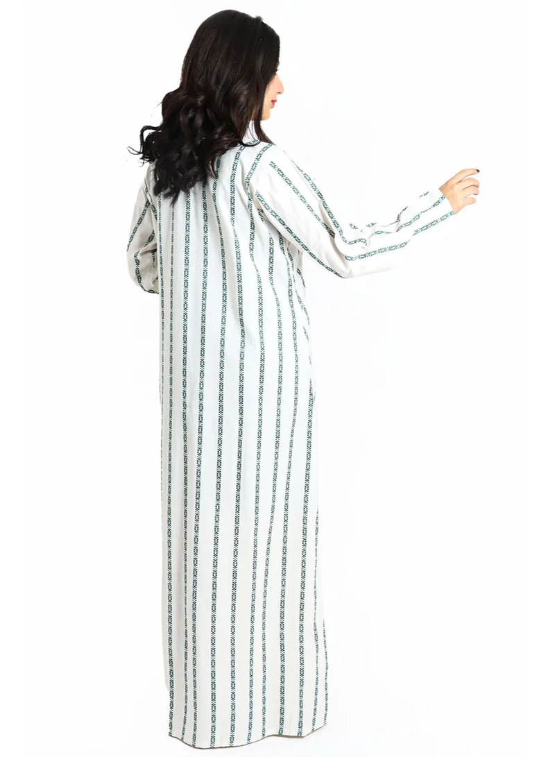 IKKXA Embroidered Jalabiya IK1599 Green