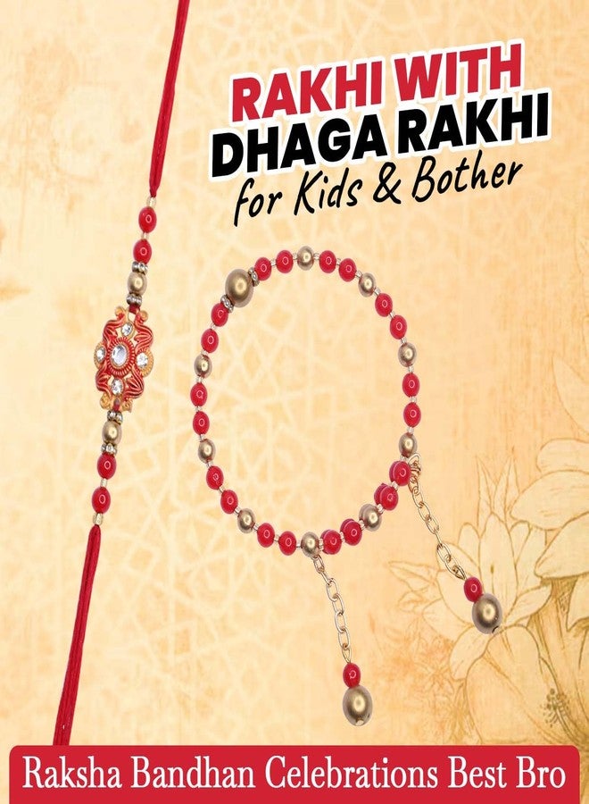 KYNA Rakshabandan Special Combo of Thread Rakhi for Brother and Bhabhi Multicolour Pack of 1 - Image 5