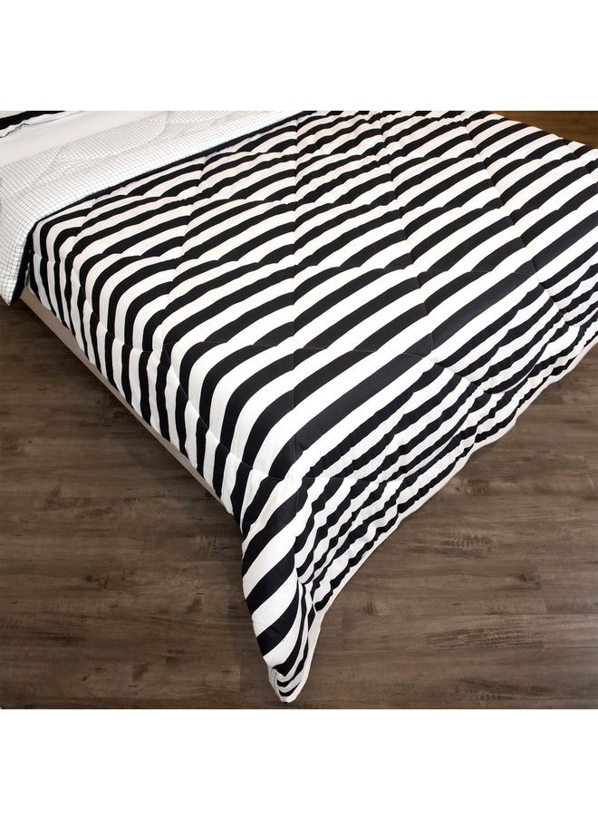 Home Box Malta 3-Piece Striped Printed Cotton King Comforter Set 240 x 220 cm  - Image 3