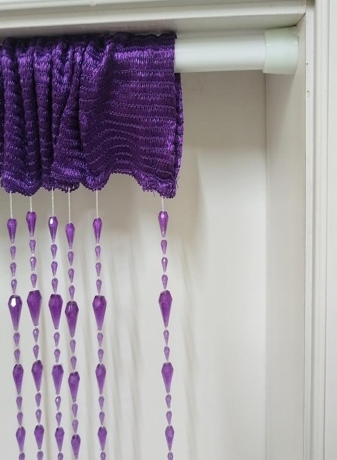 ave split Beaded Curtain Doorways Acrylic Hanging Door Beads String Curtains Tassel Room Divider Screen Decor for Doorway Window Living Room Wedding (042 Purple, 39 inch x 78.7 inch) - Image 3