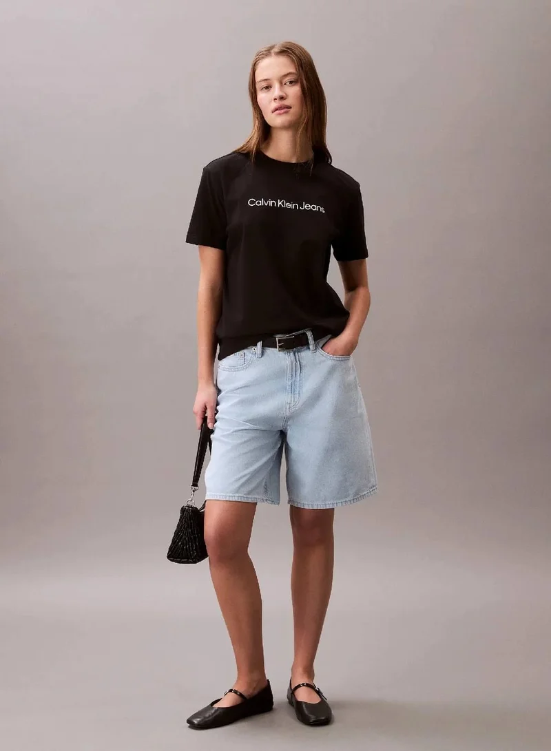 Calvin Klein Jeans Black Short Sleeve T-Shirt for Women | Best Price UAE