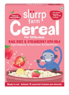 Slurrp Farm Cereal with Strawberry, Ragi Rice & Milk 200 Grams