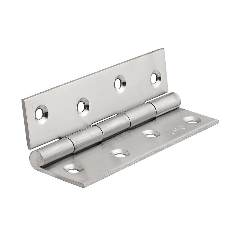 LAPO مفصلات أبواب من الفولاذ المقاوم للصدأ عالية الجودة، 4 بوصة × 14 قياس، سمك 2 مم، كابجة لأبواب خزائن الملابس، حركة ناعمة كابزة (4x14، تشطيب مطفي) - عبوة من 4 - Image 2