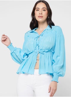 WHISTLES Front Tie Detail Shirt  - Image 1