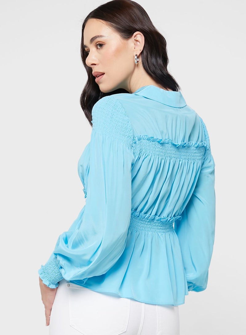 WHISTLES Front Tie Detail Shirt  - Image 2