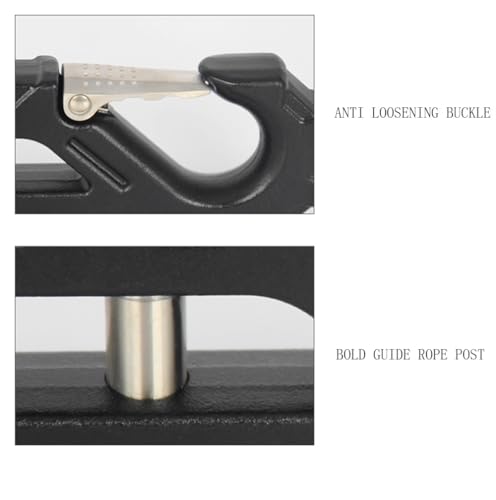 Keazet 40CR Steel Hawse Fairlead with Magnetic Mount & Tow Hook - 20,000LBS Capacity, 10" (254mm) Forged Winch Fairlead for Off-Road Recovery, Anti-Tilt Design Fits SUV/Truck/ATV (Black) - Image 5