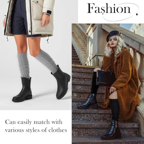 Pleneal Leg Warmers for Women - 1/2/3 Pairs Fashion Cable Knit Warm Leg Warmers 80s Accessories for Party Sports Yoga - Image 5