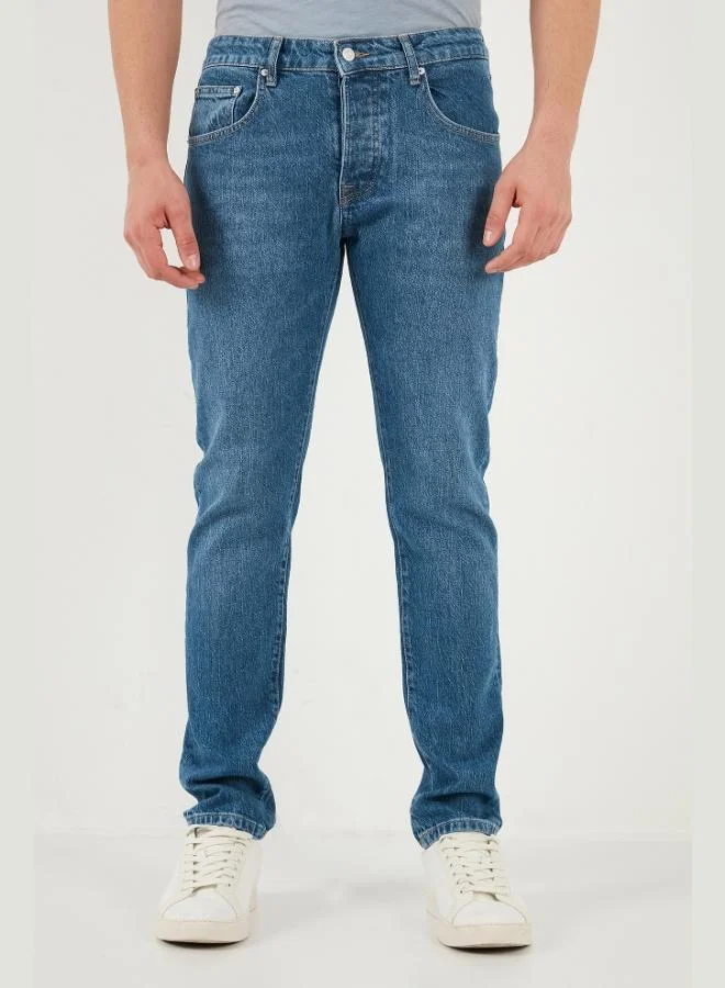 Buratti  Buratti Slim Fit Low Waist Narrow Leg Jeans Men's DENIM PANTS 1115C69NAPOLI for Men | Best Price UAE