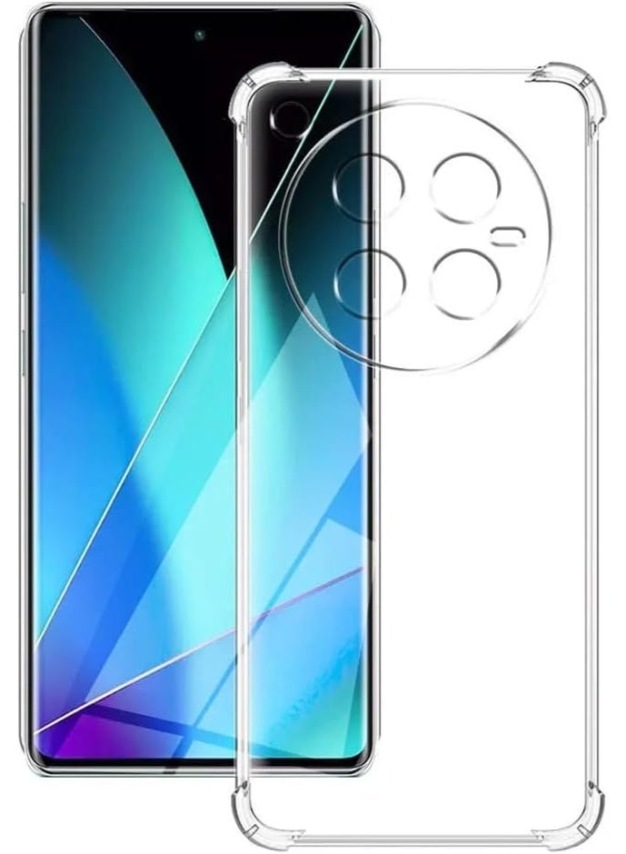 For Infinix Zero 40 Shockproof Silicone Back Defender Cover , Defender Corners and Semi Transparent Back Compatible With Infinix Zero 40 (6.78") (Clear) - Image 1