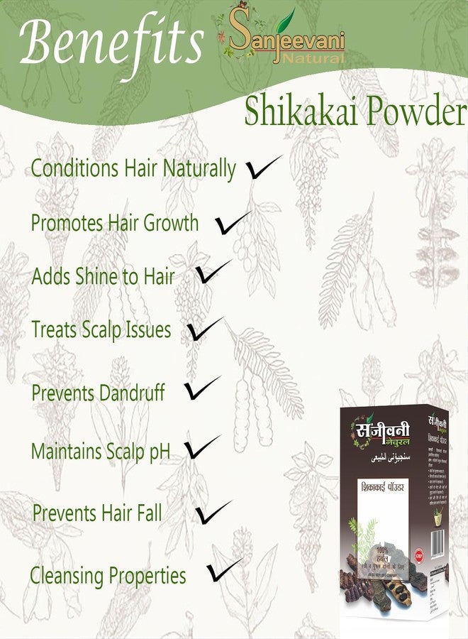 Sanjeevani Natural Shikakai Powder | Pack of 2 | 100% Pure & Natural Hair Cleanser | No Chemicals, No Preservatives | Nourishing Hair Conditioner - Image 5