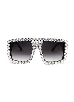 FEISEDY Oversized Square Sunglasses For Women With Sparkling Rhinestone Thick Shield Sun Glasses B2916  - Image 1