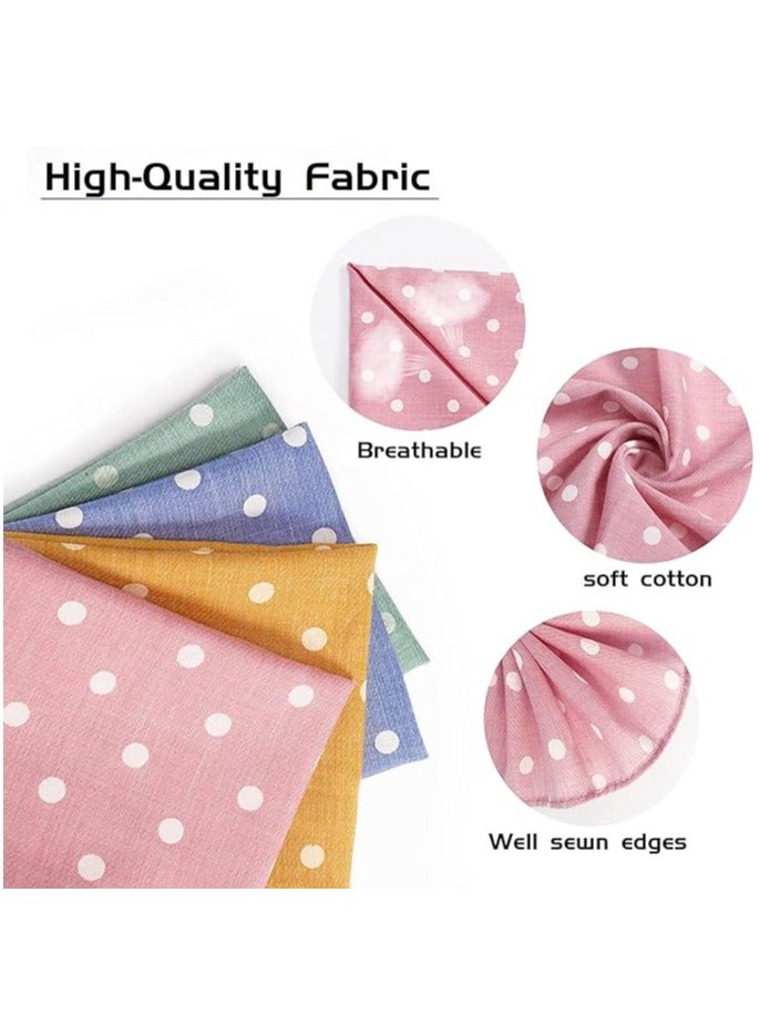 erorex Dog Bandanas - 4PCS Birthday Gift Soft Cotton Puppy Kerchief Washable Daily Bibs Pink Green Blue Orange Comfortable Scarfs, Adjustable Accessories for Small Medium Large Girl Boy Pup Cat Pet - Image 5