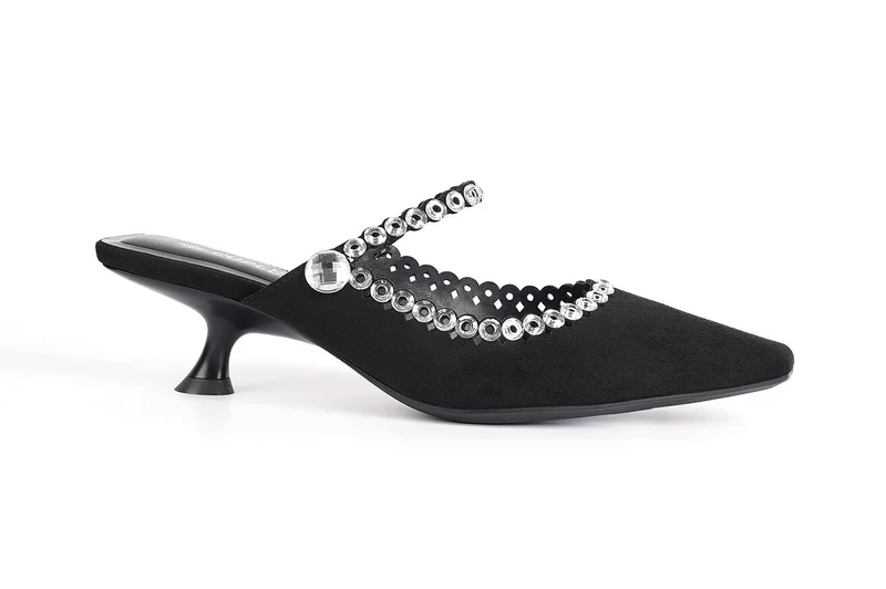 Ladies Slip-On Mules embellished