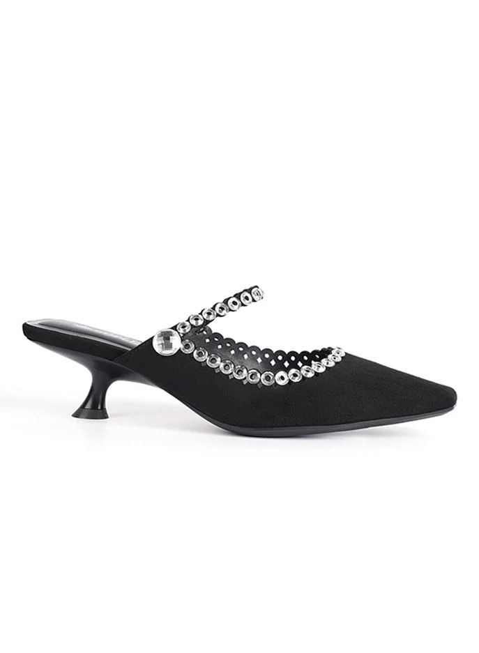 Cuple Ladies Slip-On Mules embellished