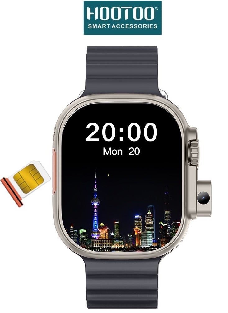 HooToo - Ultra HooToo Smartwatch with a 4G SIM card and camera and, receiving and answering calls, and Built In Wifi GPS Bluetooth Fitness Tracker - Image 1