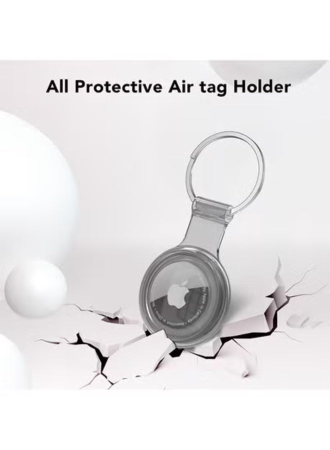 fantasize حامل Air Tag لحافظة AirTag سلسلة مفاتيح، سيليكون لحلقات مفاتيح AirTags أغطية علامات لمكتشفات العناصر AirTag ملحقات Air Tags-4 عبوة لحامل Apple AirTag - Image 3