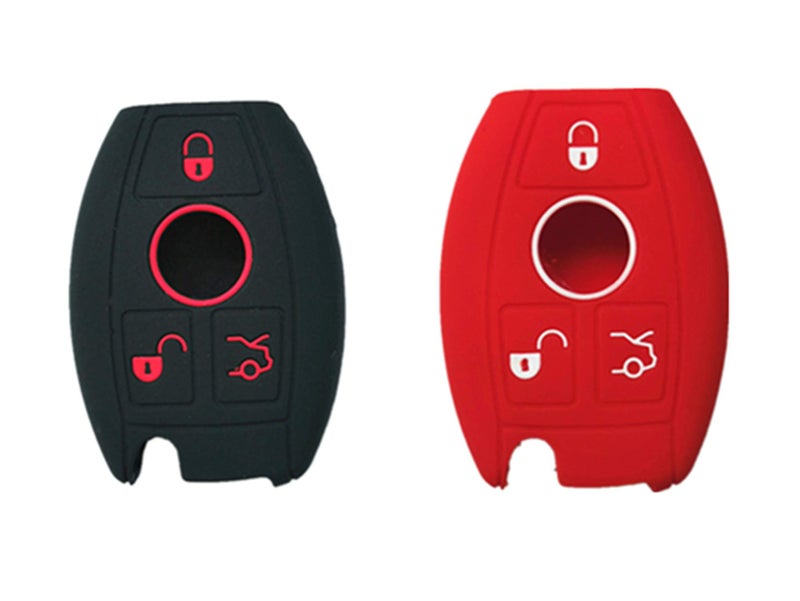 KAWIHEN Silicone Key Fob Cover Protector Fit for Mercedes Benz W203 W210 W211 AMG W204 C E R CL GL S SL BGA CLS CLK CLA SLK Classe IYZ3312