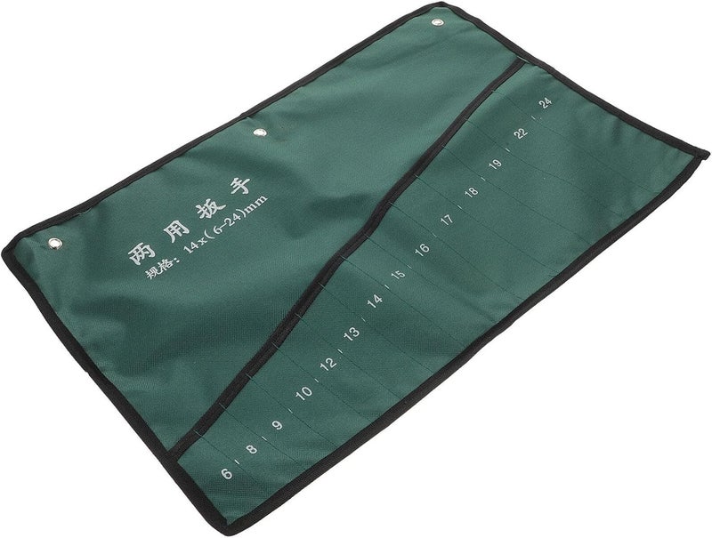 klarako Roll Tool -pocket Car Spanner Bundle Pouch Up Wrench Multi-pocket Grip Case Electriciangreen with & Plier Bucket -up Bag Re Organizer Handyman Camping Tools Kit Portable Hobbyist - Image 1