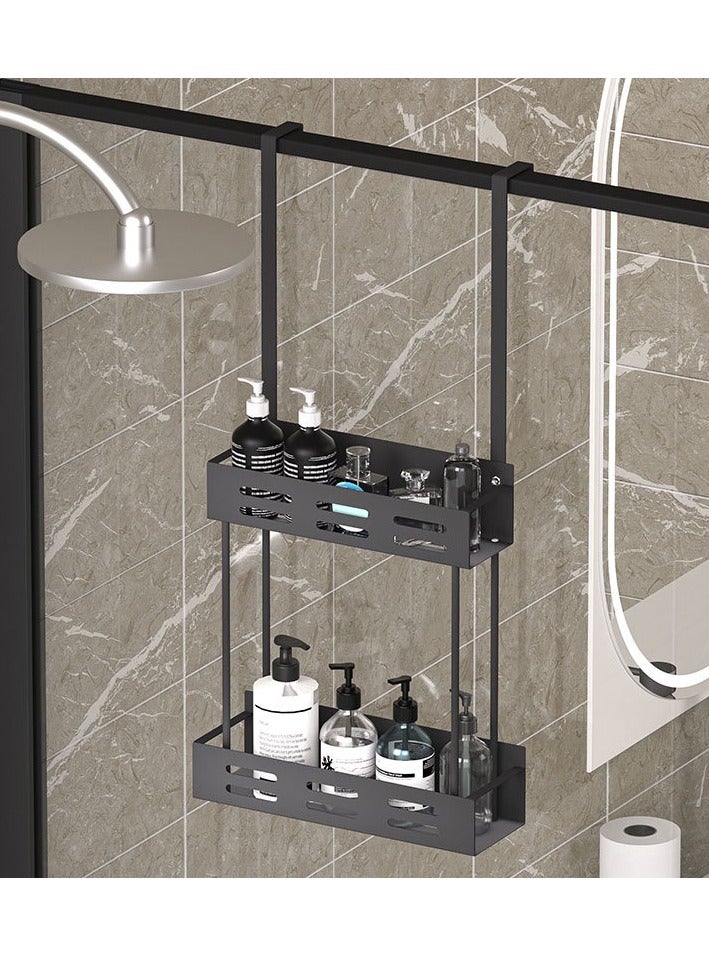 XiuWoo No Drilling Hanging Shower Organizer Over the Door Shower Caddy Bathroom Door Storage Rack for Inside Shower  - Image 1