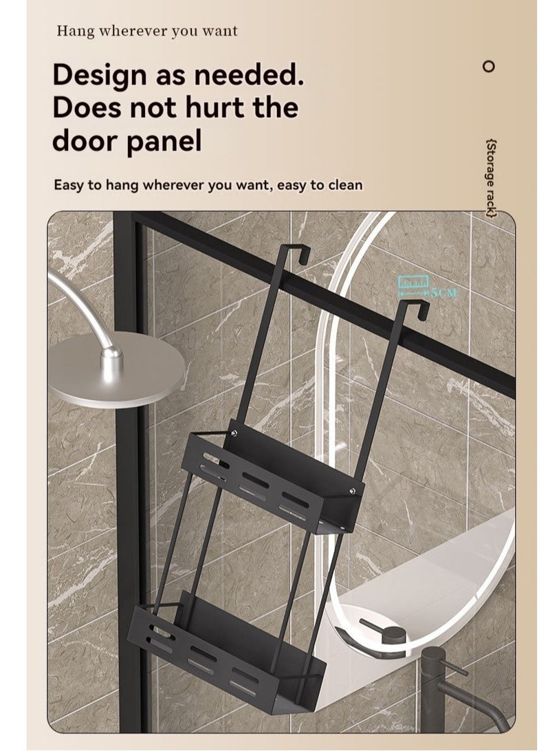 XiuWoo No Drilling Hanging Shower Organizer Over the Door Shower Caddy Bathroom Door Storage Rack for Inside Shower  - Image 3