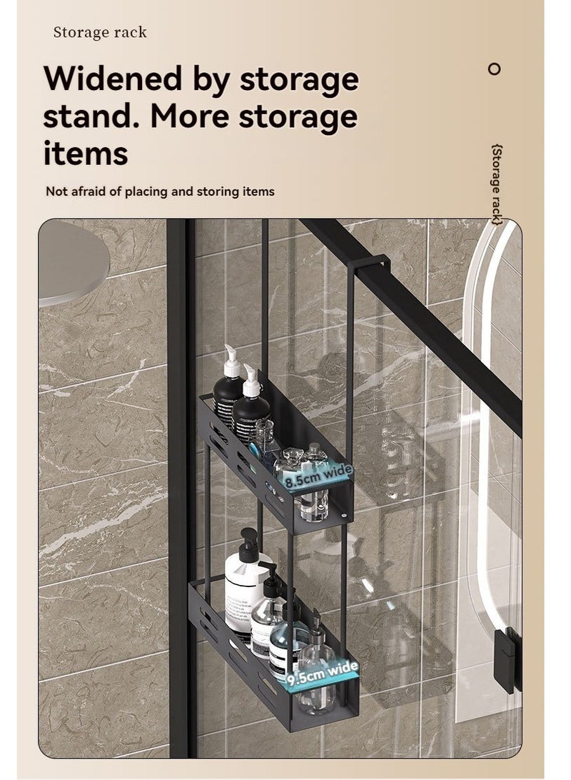 XiuWoo No Drilling Hanging Shower Organizer Over the Door Shower Caddy Bathroom Door Storage Rack for Inside Shower  - Image 5