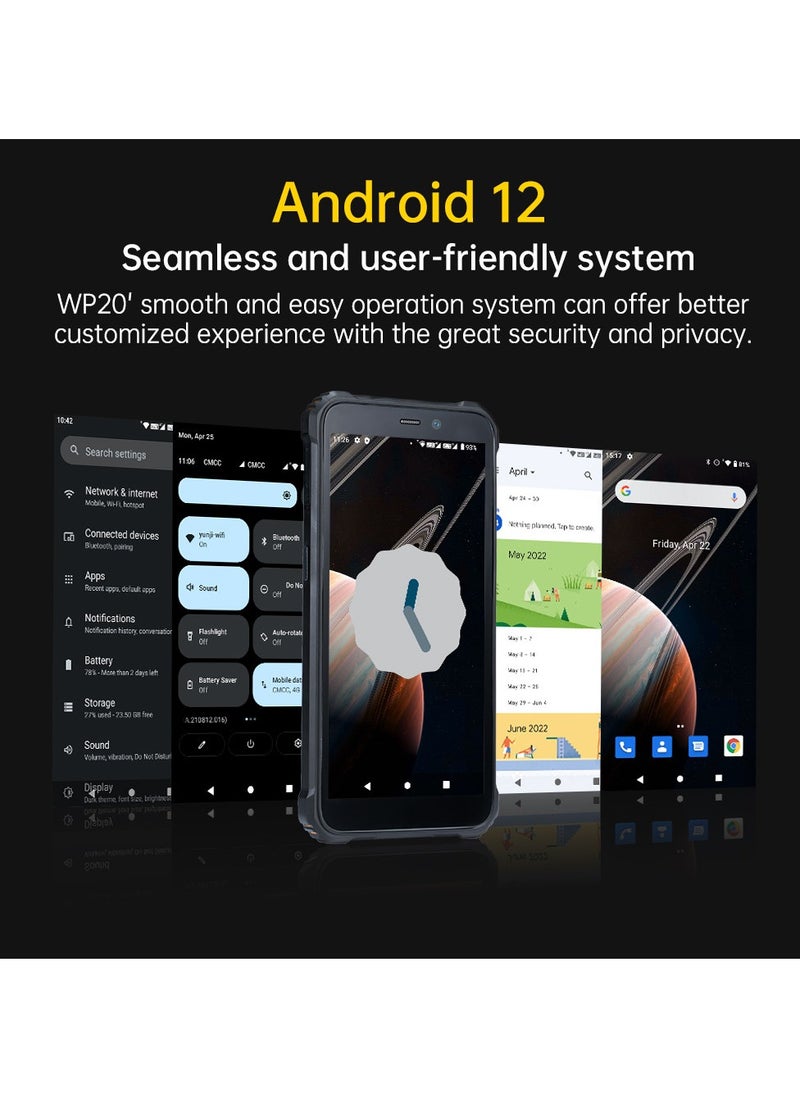 Oukitel - Rugged Phone WP20 5.93" HD+ IPS Touch Screen 4GB RAM 32GB ROM Dual SIM 4G Network Android 12.0 6300mAh Battery 20MP Main Camera Quad-Core with Power Bank Function - Image 1