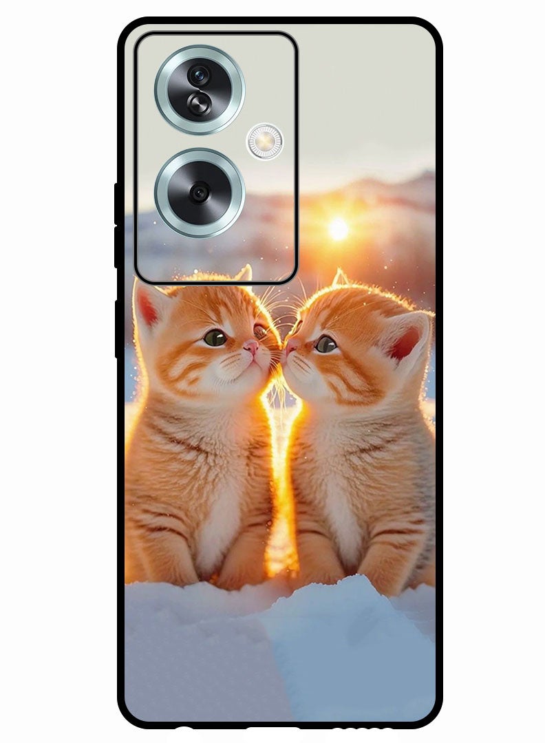Theodor Protective Case Anti Scratch Shock Proof Bumper Cover For Oppo A2 Cute Cats (2) - Image 1