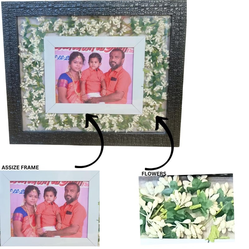 Customizable Shadow Box Photo Frame A4 A3 Wall Mount for Special Occasions for Weddings Birthdays and Anniversaries Black Black A4 - Image 2