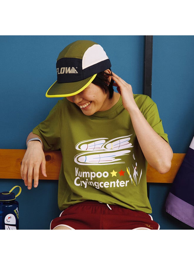 Kumpoo Act251609 Women's Badminton T-shirt, Mustard Yellow, L - Kumpoo X Crying Center Collaboration Series - Image 3