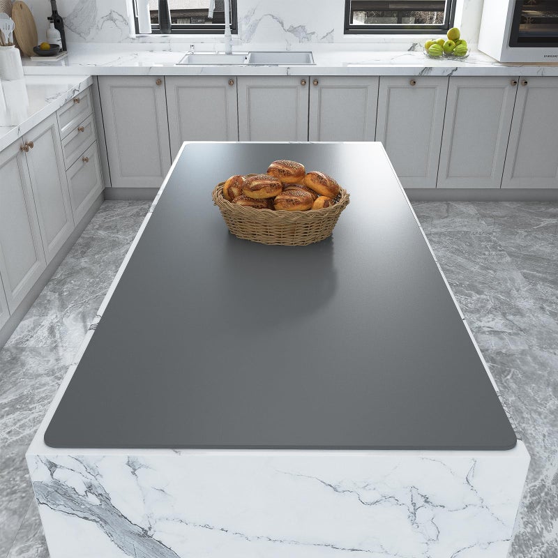 Warome Heat Resistant Mat 47x 23 Silicone Mat Extra Large Silicone Mats for Kitchen Countert Nonslip Kitchen Countertop Protector for BakingCrafts No CreasesBlack
