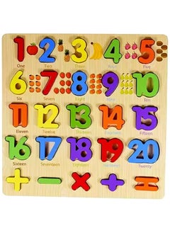 BJM Wooden Number Puzzle Boardnumber Learning Toy Early Development & Activity Toys Early Learning Toy Preschool Toys Early Learning For Children 