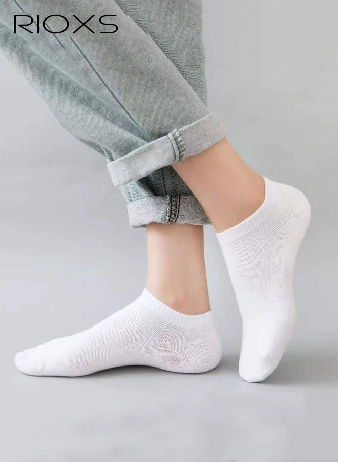 ريوكس ٦ أزواج من الجوارب الرياضية للكاحل، جوارب رياضية شبكية مسامية للرجال، جوارب ناعمة ماصة للرطوبة، منخفضة القطع، مناسبة للجري الرياضي والسفر، ألوانها أسود + رمادي + أبيض. - Image 3