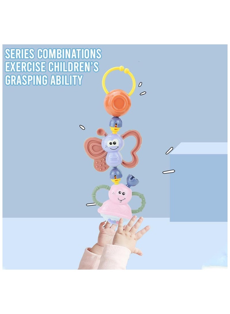 Teether Set Baby Toy, 11PCS Baby Rattles & Teether Set with Storage Box, BPA Free Soft Silicone Teething Toys for Newborns, Safe &Gentle for Babies, Ideal Baby Rattle Teether Set, 3-12 Months - Image 4