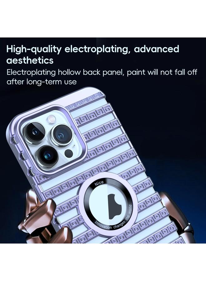 S-TOP Case For iPhone 12 Pro Max Cooling Ladder Electroplated Hollow Phone Case - Image 5